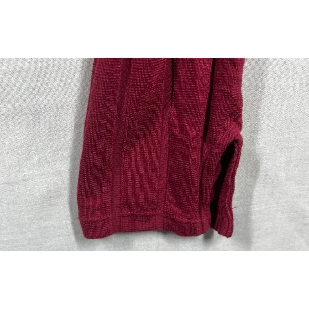 FREE PEOPLE INTIMATELY Bodysuit Large Maroon Long Sleeve Beside Me Ribbed Thong - Picture 4 of 8